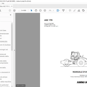 AMMANN ASC 170 MANUALE D‘USO 3001339 PDF