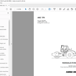 AMMANN ASC 170 MANUALE D‘USO 3022312 PDF