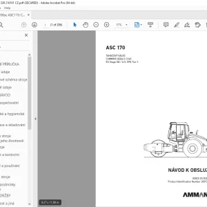 AMMANN ASC 170 NÁVOD K OBSLUZE 3001339 PDF