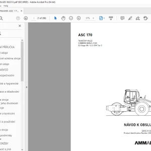 AMMANN ASC 170 NÁVOD K OBSLUZE 3022312 PDF
