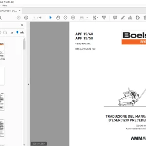 AMMANN BOELS APF 15/40 APF 15/50 MANUALE D'ESERCIZIO 3013962 PDF
