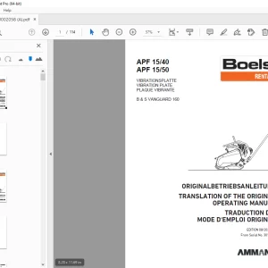 AMMANN BOELS APF 15/40 APF 15/50 OPERATION MANUAL 3013962 PDF