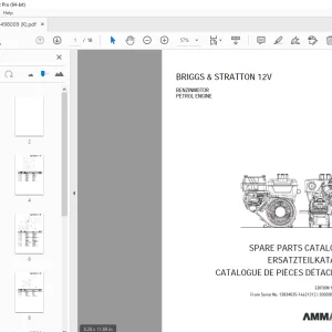 AMMANN BRIGGS & STRATTON 12V PETROL ENGINE PARTS MANUAL PDF