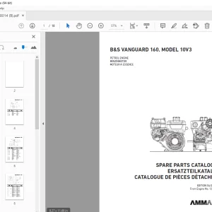 AMMANN B&S VANGUARD 160, 10V3 PETROL ENGINE PARTS MANUAL PDF