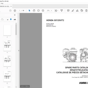 AMMANN HONDA GX120UT2 PETROL ENGINE PARTS MANUAL PDF