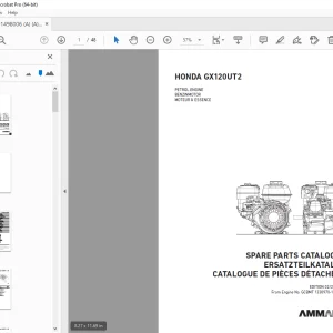AMMANN HONDA GX120UT2 PETROL ENGINE PARTS MANUAL PDF