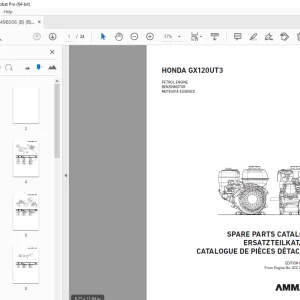 AMMANN HONDA GX120UT3 PETROL ENGINE PARTS MANUAL PDF