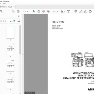 AMMANN RATO R180 PETROL ENGINE PARTS MANUAL 3000001 PDF