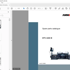 AMMANN STV 2400 E Spare Parts Catalogue 3104032 PDF