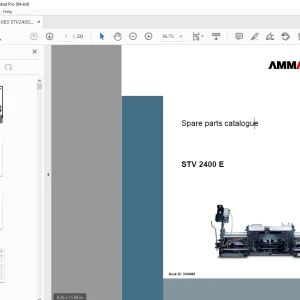 AMMANN STV 2400 E Spare Parts Catalogue 3104083 PDF