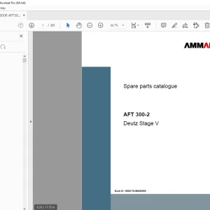 Ammann AFT 300-2 Deutz Stage V Parts Manual 10002170JN3023006 PDF