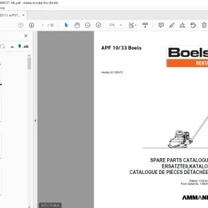 Ammann APF 10/33 Boels PARTS MANUAL 13859137 PDF