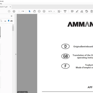 Ammann APF 1033 Operation Manual PDF