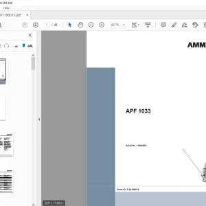 Ammann APF 1033 Parts Manual 11002204 PDF