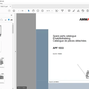 Ammann APF 1033 Parts Manual 11002204 PDF