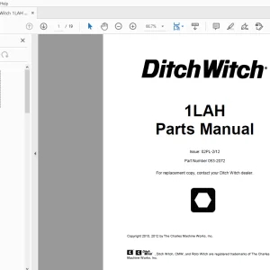 Ditch Witch 1LAH Parts Manual 053-2072 PDF