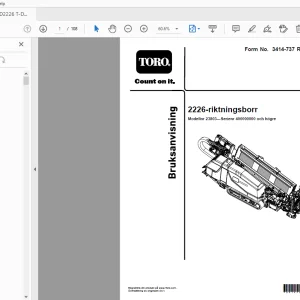 TORO 2226-riktningsborr Bruksanvisning 3414-737 PDF