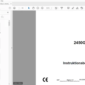 Ditch Witch 2450GR Instruktionsbok 053-2505(SW) PDF