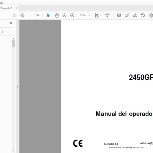 Ditch Witch 2450GR Manual del operador 053-2391 PDF