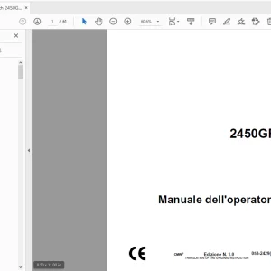 Ditch Witch 2450GR Manuale dell'operatore 053-2429 (I) PDF