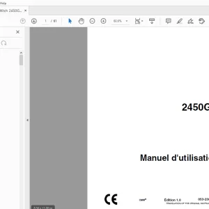Ditch Witch 2450GR Manuel d'utilisation 053-2386 PDF