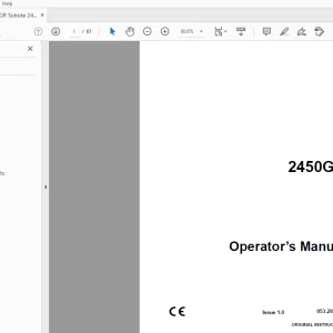 Ditch Witch 2450GR Operator’s Manual 053-2829 PDF