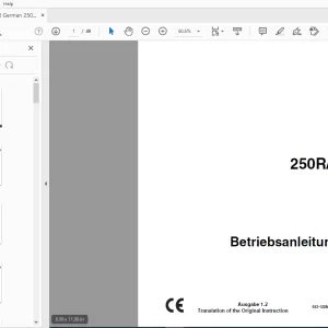 Ditch Witch 250 R/T Betriebsanleitung 053-1228 (G) PDF