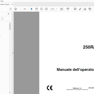 Ditch Witch 250R/T Manuale dell'operatore 053-2293 PDF