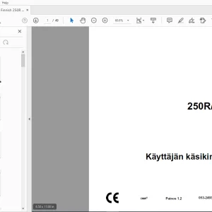 Ditch Witch 250R/T Käyttäjän käsikirja 053-2493 (FI) PDF