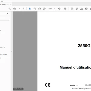 Ditch Witch 2550GR Manuel d’utilisation 053-3002 (F) PDF