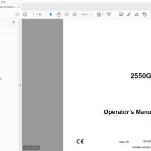 Ditch Witch 2550GR Operator's Manual 053-2906 PDF
