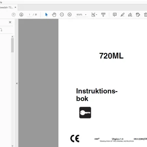 Ditch Witch 720ML Instruktionsbok 053-2286 (SW) PDF
