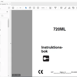 Ditch Witch 720ML Operator’s Manual 053-1166 PDF