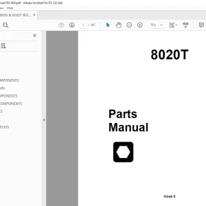 Ditch Witch 8020T Parts Manual 053-400 - PDF DOWNLOAD