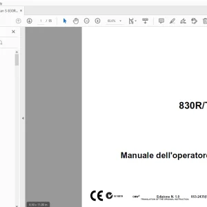 Ditch Witch 830R/T Manuale dell'operatore 053-2435 (I) PDF