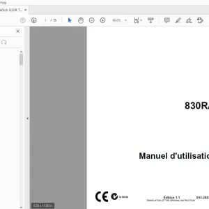 Ditch Witch 830R/T Manuel d'utilisation 053-2483 PDF
