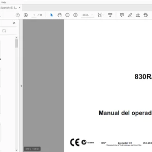 Ditch Witch 830R/T Manual del operador 053-2448 PDF