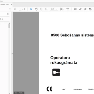 Ditch Witch 8500 Sekošanas sistēma Operatora rokasgrāmata 053-2395 PDF