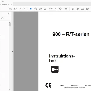 Ditch Witch 900 R/T serien Instruktionsbok 053-2231 (SW) PDF