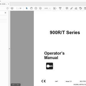 Ditch Witch 900R/T Series Operator’s Manual 053-1118 PDF