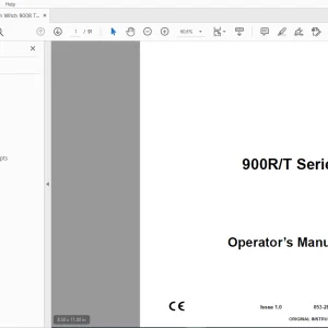 Ditch Witch 900R/T Series Operator’s Manual 053-2834 PDF