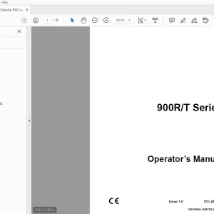Ditch Witch 900R/T Series Operator’s Manual 053-2834 PDF