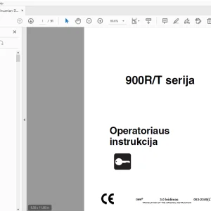 Ditch Witch 900R/T serija Operatoriaus instrukcija 053-2349 PDF
