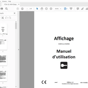 Ditch Witch Affichage JT/AT32 et JT/AT40 Manuel d’utilisation 053-3310 (F) PDF