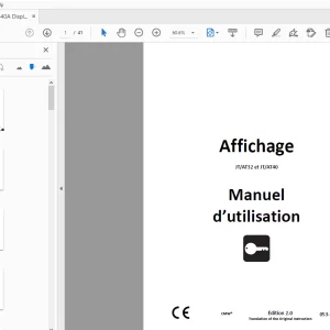 Ditch Witch Affichage JT/AT32 et JT/AT40 Manuel d’utilisation PDF