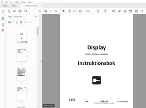 Ditch Witch Display JT/AT32 JT/AT40 och JT/AT120 Instruktionsbok PDF