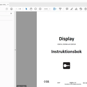 Ditch Witch Display JT/AT32, JT/AT40 och JT/AT120 Instruktionsbok PDF