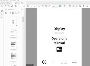 Ditch Witch Display JT/AT32 and JT/AT40 Operator’s Manual 053-3308 PDF