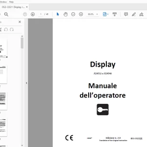 Ditch Witch Display JT/AT32 e JT/AT40 Manuale dell’operatore PDF