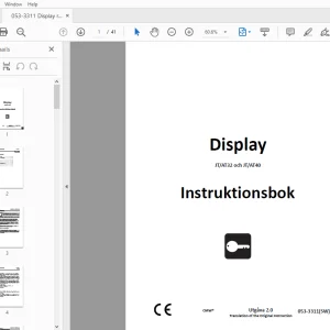 Ditch Witch Display JT/AT32 och JT/AT40 Instruktionsbok PDF